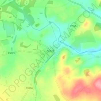 Maud topographic map, elevation, terrain