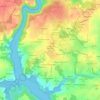 Menez Bris topographic map, elevation, terrain