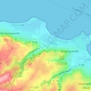 La Rivière topographic map, elevation, terrain