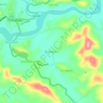 Buklapura topographic map, elevation, terrain