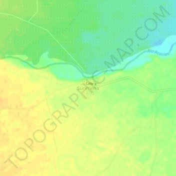 Surimena topographic map, elevation, terrain
