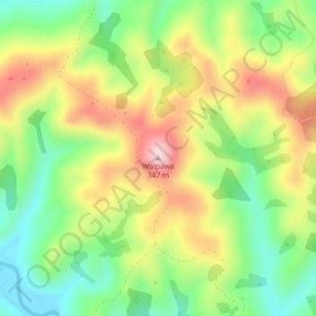 Waipawa topographic map, elevation, terrain