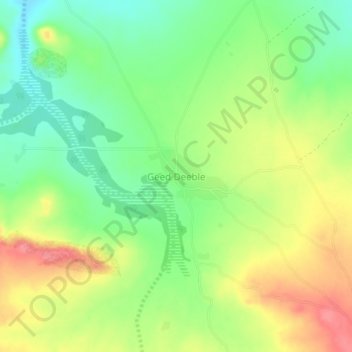 Geed Deeble topographic map, elevation, terrain