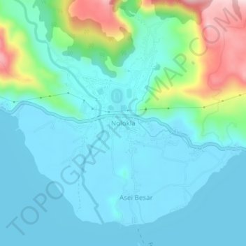 Nolokla topographic map, elevation, terrain