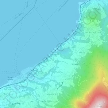 Montesole topographic map, elevation, terrain
