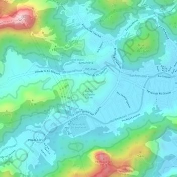 Morro da Capela topographic map, elevation, terrain