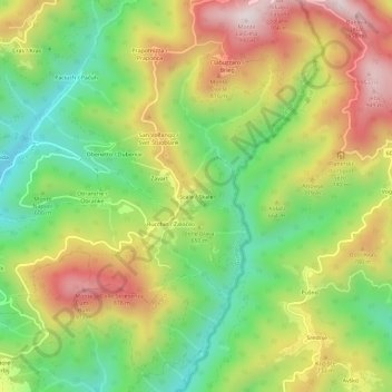 Scale / Skale topographic map, elevation, terrain