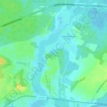 Drachenberge topographic map, elevation, terrain