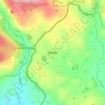 Selside topographic map, elevation, terrain