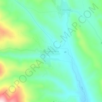 Dolna Sekirna topographic map, elevation, terrain