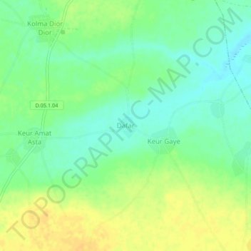 Dafar topographic map, elevation, terrain
