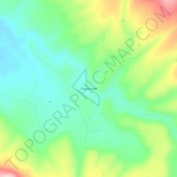 Cleaveland topographic map, elevation, terrain