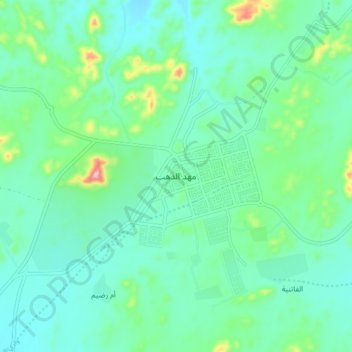 Mahd adh Dhahab topographic map, elevation, terrain