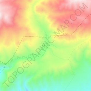 Gölardı topographic map, elevation, terrain