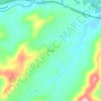 The Sage topographic map, elevation, terrain