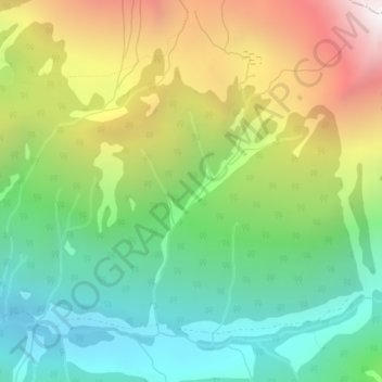 Monashee Mountains topographic map, elevation, terrain