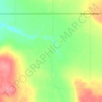 Gordondale topographic map, elevation, terrain