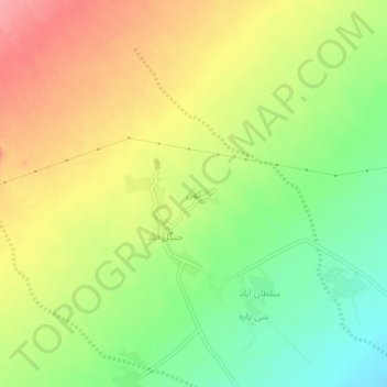 کهن topographic map, elevation, terrain
