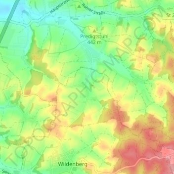 Eschenhardt topographic map, elevation, terrain