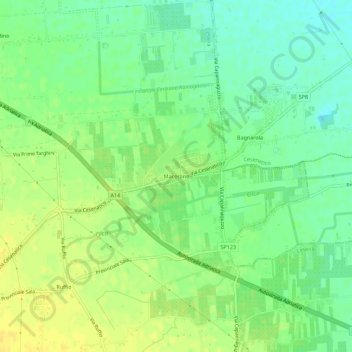 Macerone topographic map, elevation, terrain