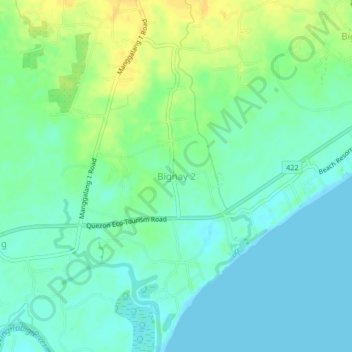 Bignay 2 topographic map, elevation, terrain