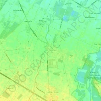 San Damaso topographic map, elevation, terrain