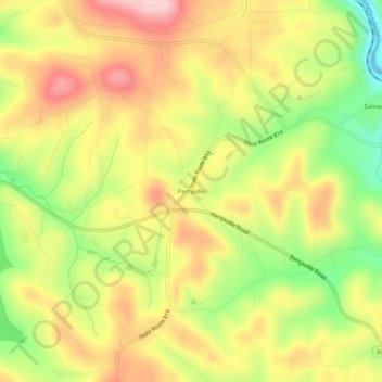 Perryville topographic map, elevation, terrain