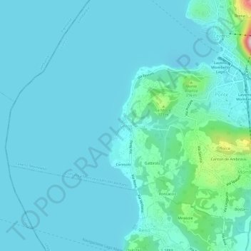 Cerro topographic map, elevation, terrain