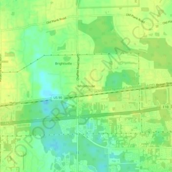 Whitehouse topographic map, elevation, terrain
