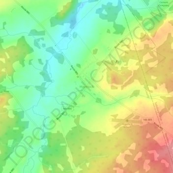 Havelock topographic map, elevation, terrain