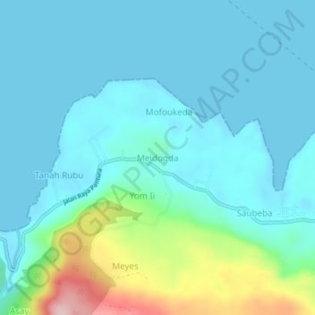 Meidogda topographic map, elevation, terrain