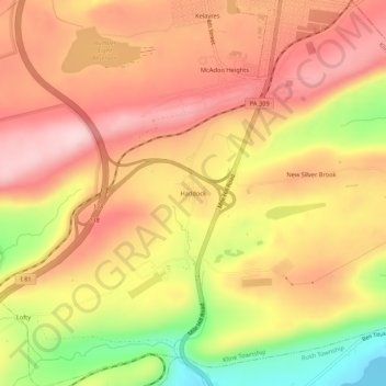 Haddock topographic map, elevation, terrain