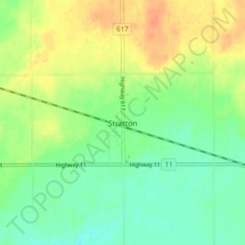 Stratton topographic map, elevation, terrain