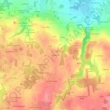 La Foltiere topographic map, elevation, terrain