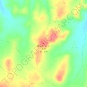 Dead Horse Point topographic map, elevation, terrain