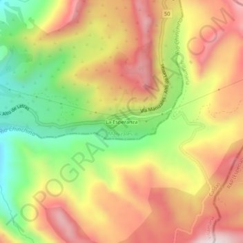 La Esperanza topographic map, elevation, terrain