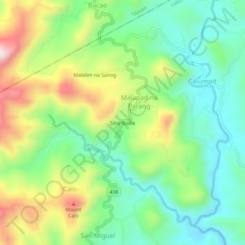 Sitio Ibaba topographic map, elevation, terrain