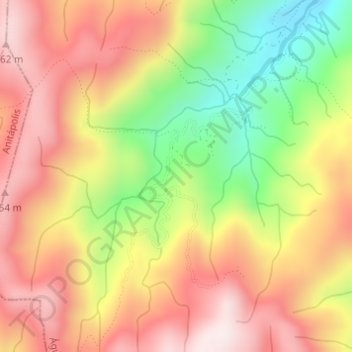 Alto Rio Novo topographic map, elevation, terrain