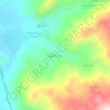 Pha De Ma Gone topographic map, elevation, terrain