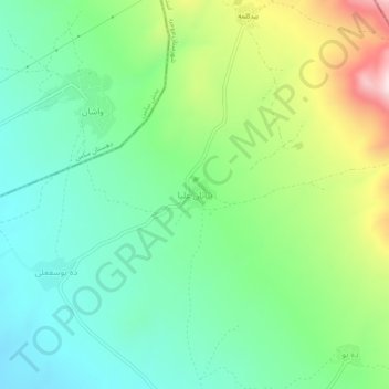 Biatan-e Olya topographic map, elevation, terrain