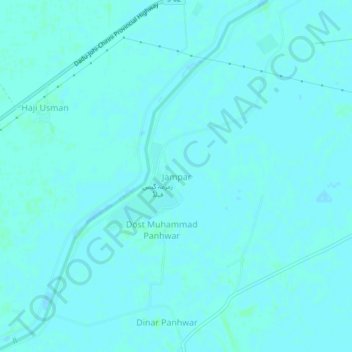 Jampar topographic map, elevation, terrain