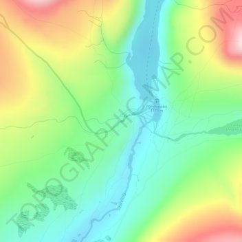 Jutulhogget topographic map, elevation, terrain