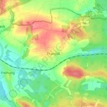 Thansüß topographic map, elevation, terrain