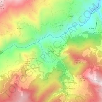 Cecciola topographic map, elevation, terrain