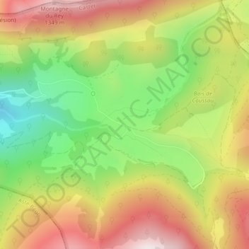 Port de Castet topographic map, elevation, terrain