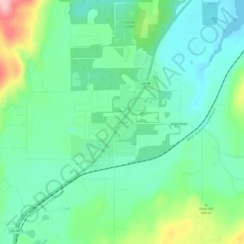 Sagle topographic map, elevation, terrain