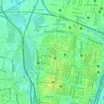 Kondithope topographic map, elevation, terrain