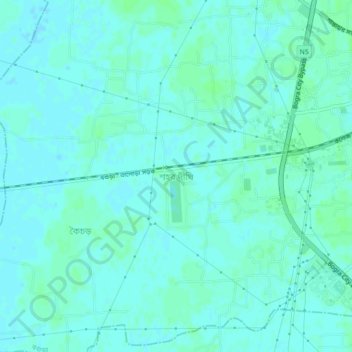 Shohordighi topographic map, elevation, terrain