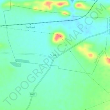 Sulikeri topographic map, elevation, terrain