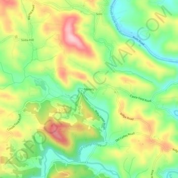 Moretz topographic map, elevation, terrain